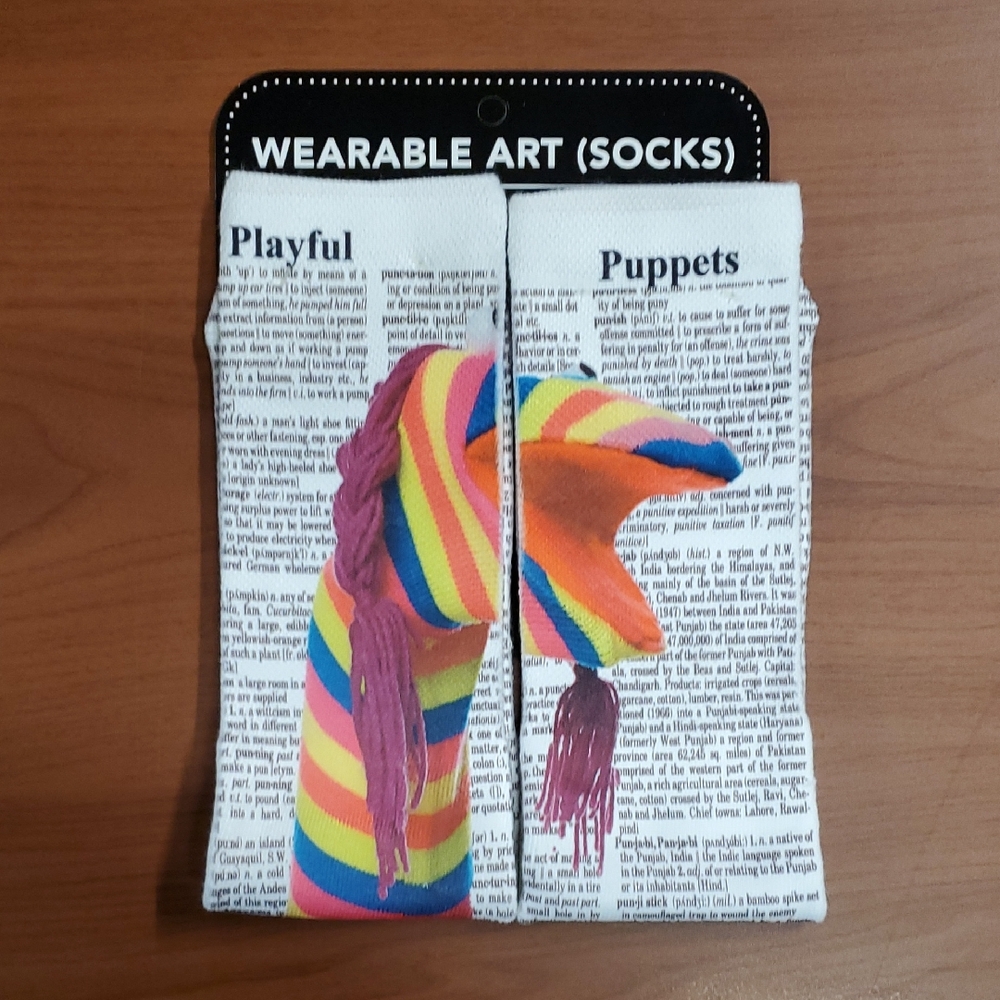 Colorful Striped Wearable Art Socks